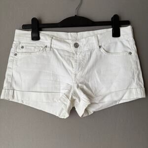 7 For All Mankind sz‎ 28 white denim shorts